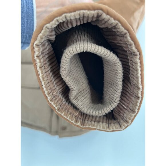 Jansport Mens Vintage Two-Tone Puffer Jacket With Corduroy Collar Medium - Picture 6 of 12